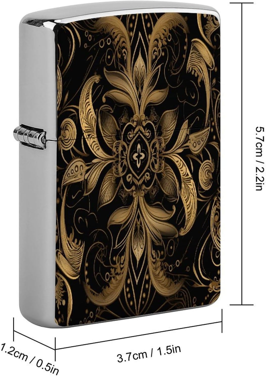 Black and Golden Pattern Lighter Case Cover Lighter Shell