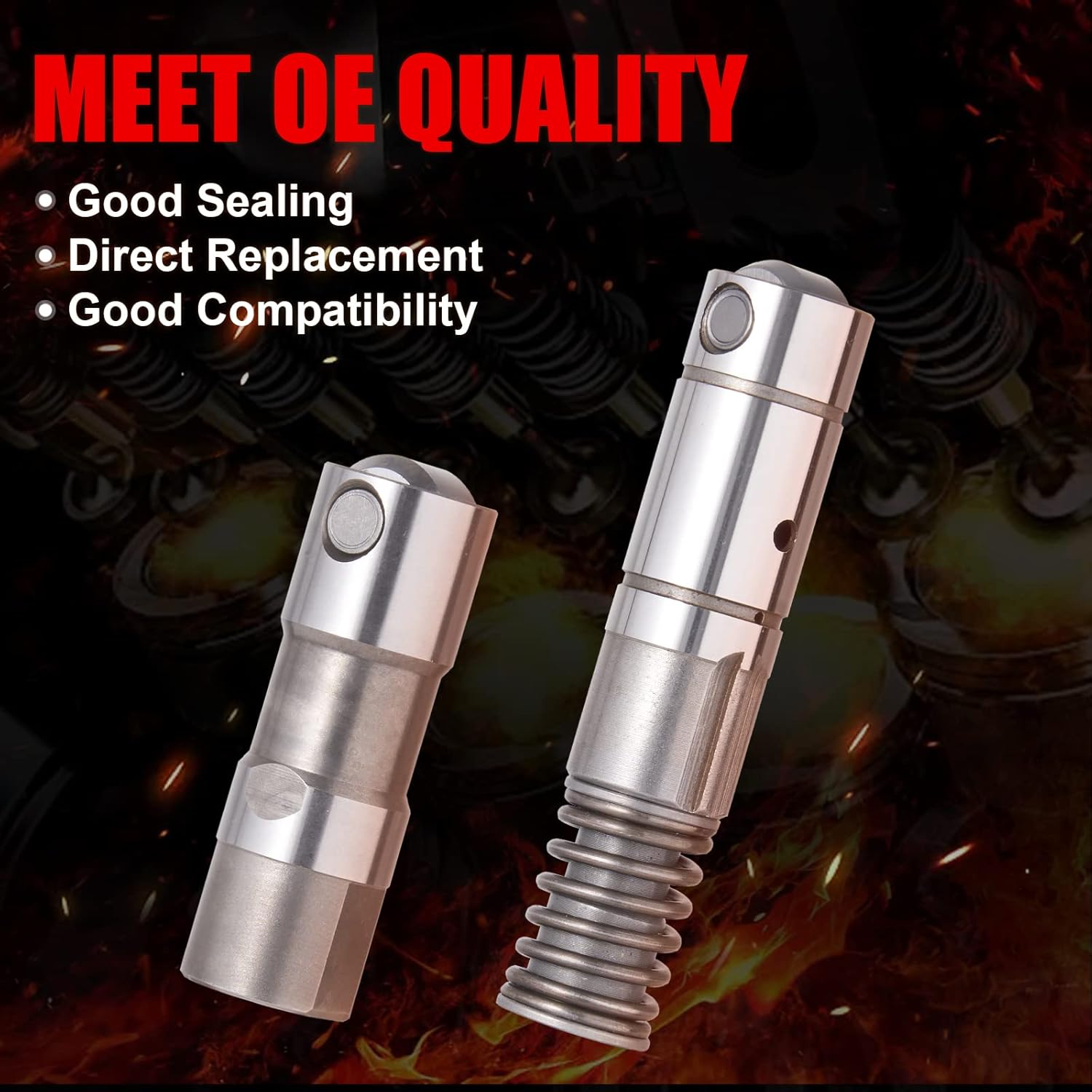 (Genuine OE Quality) 16Pcs Active Fuel Management Valve Hydraulic Roller Lifters Compatible with GMC Cadillac Chevrolet Chevy Buick Pontiac 4.3L 5.3L 6.0L 6.2L Replace 12569256 12645725 12680871