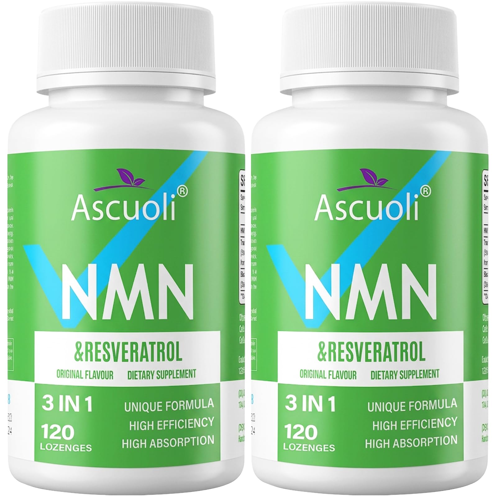 Ascuoli Sublingual NMN 500mg + Trans-Resveratrol