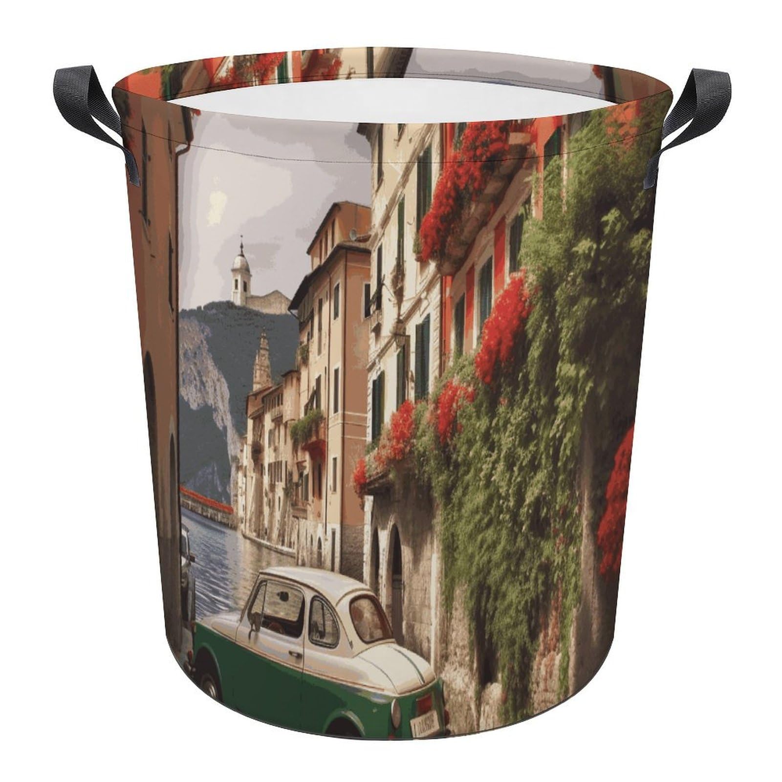 Panier à linge pliable facile à transporter avec poignées ergonomiques