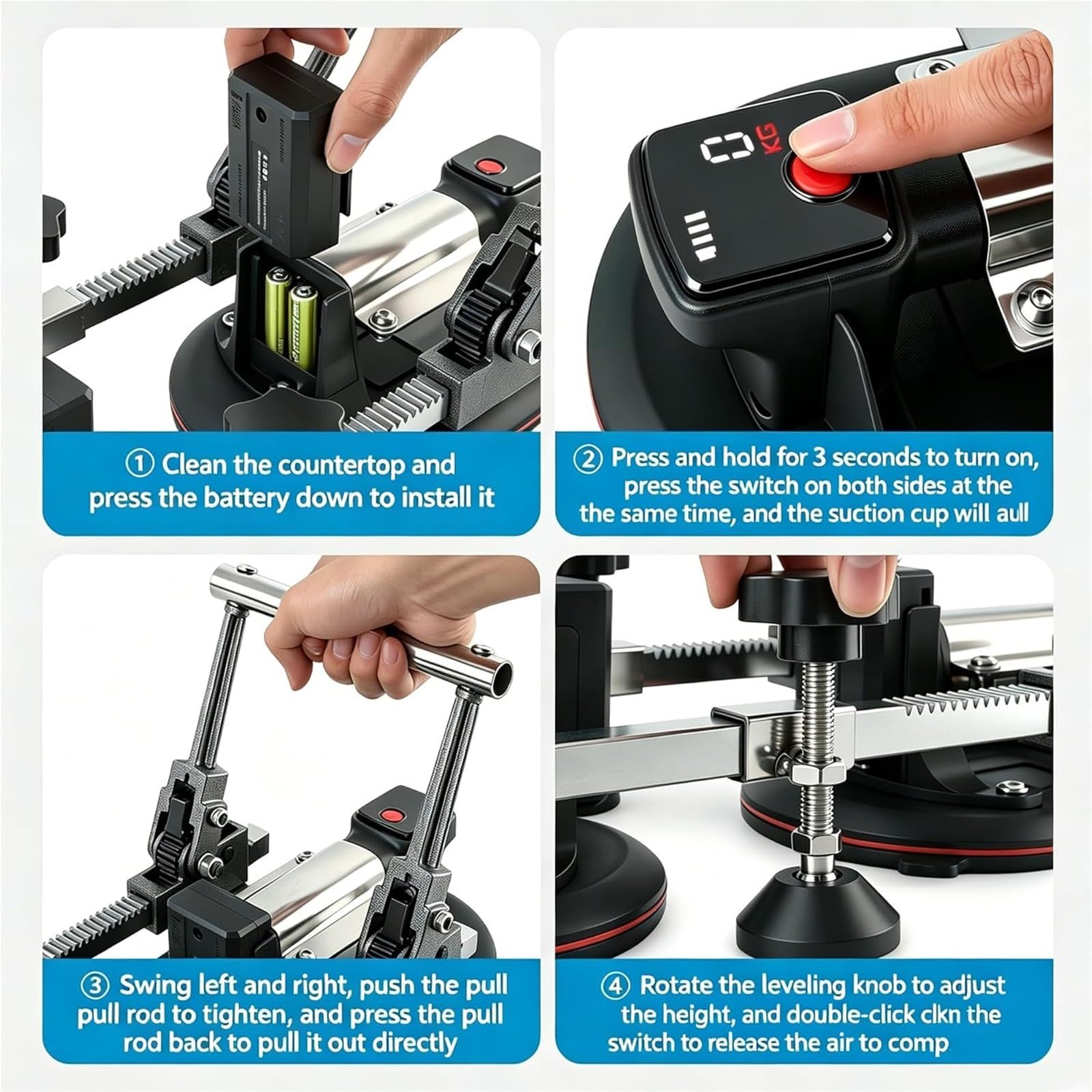 Posizionatore elettrico for cuciture pesanti, aspirazione da 480-550 mm