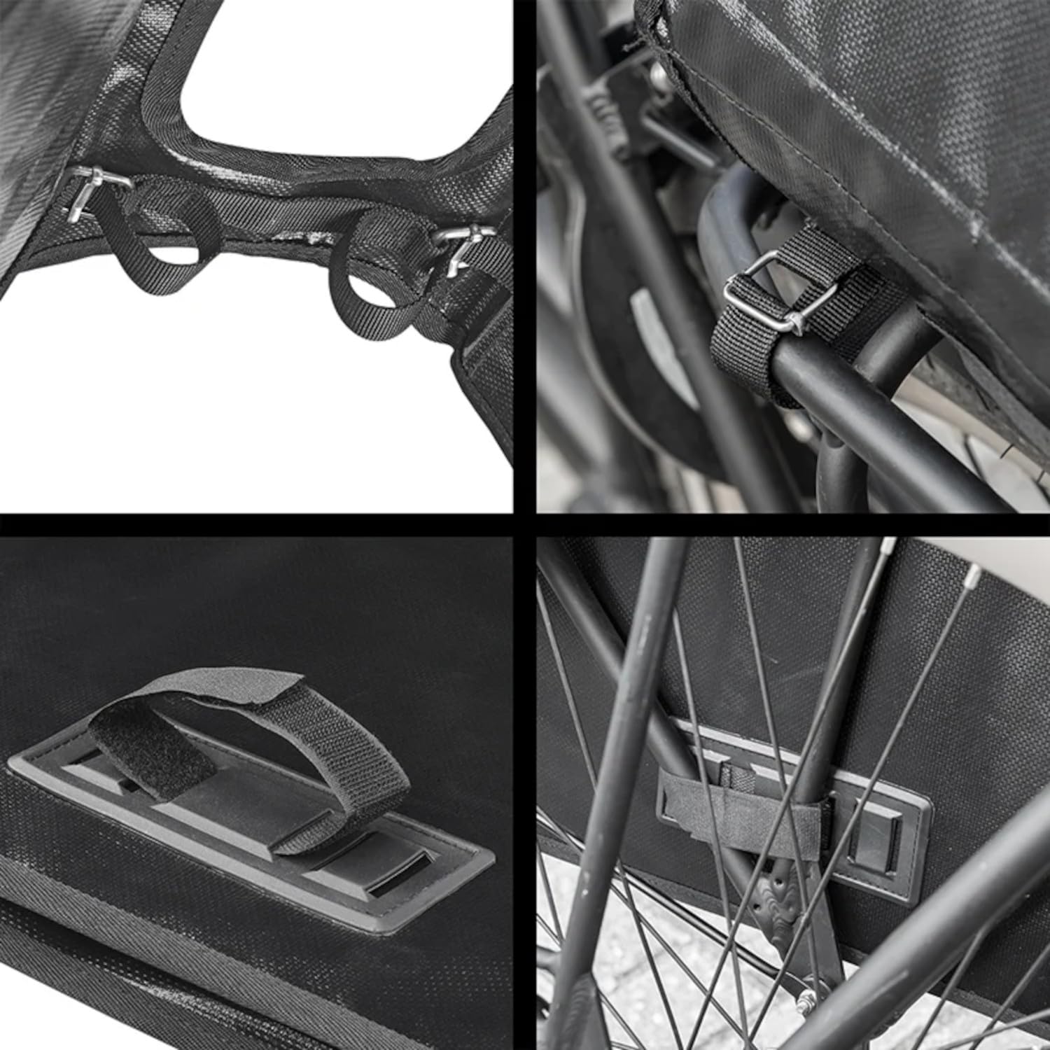 Fahrradtasche Gepäckträger Doppel 40 L wasserdicht mit Klickverschluss