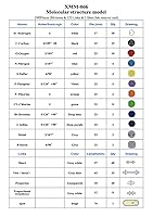 Vista 3 de LINKTOR Kit de modelo molecular de química (239 piezas), juego de estudiantes o profesores para el aprendizaje de química orgánica e inorgánica