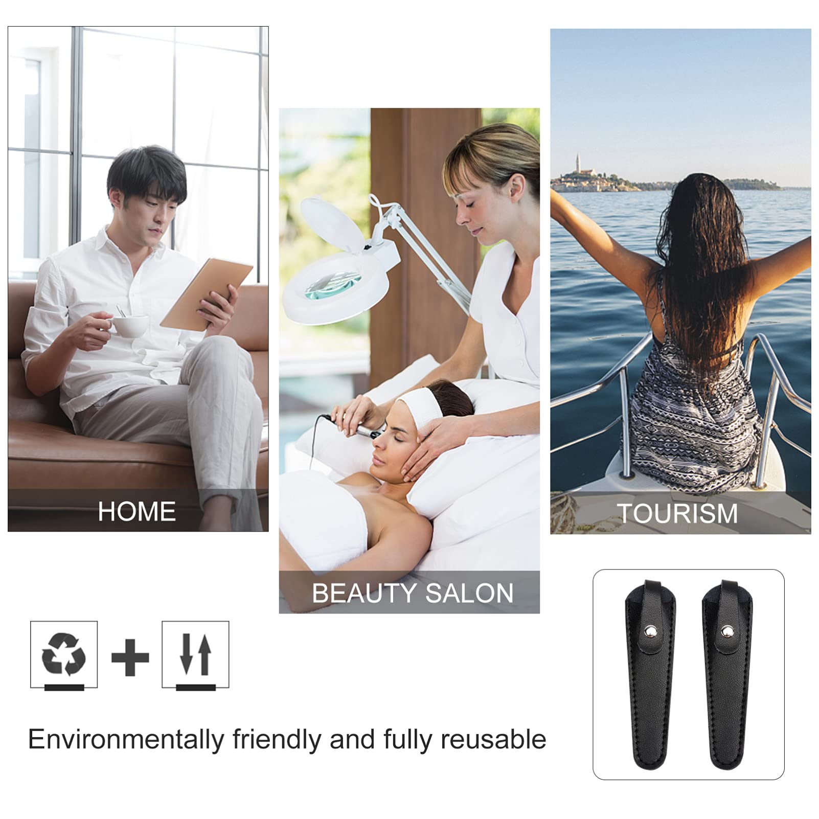 TOVINANNA Scissors Heavy Duty Cover Cattlehide Scissors Barber Shear Bag Protective Scissor Cover