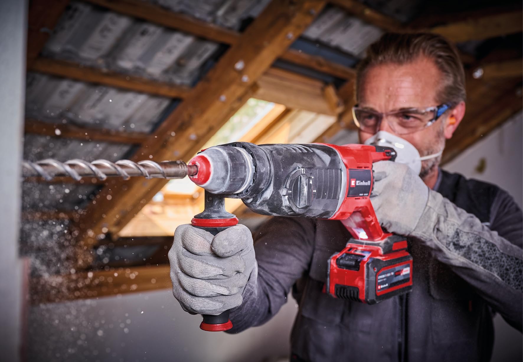 Einhell Professional tassellatore a batteria TP-HD 18/26 Li BL-Solo Power X-Change (18 V, Brushless, 2,6 J, SDS-plus, percussione pneumatica, maniglia a D, valigetta, batteria esclusa)