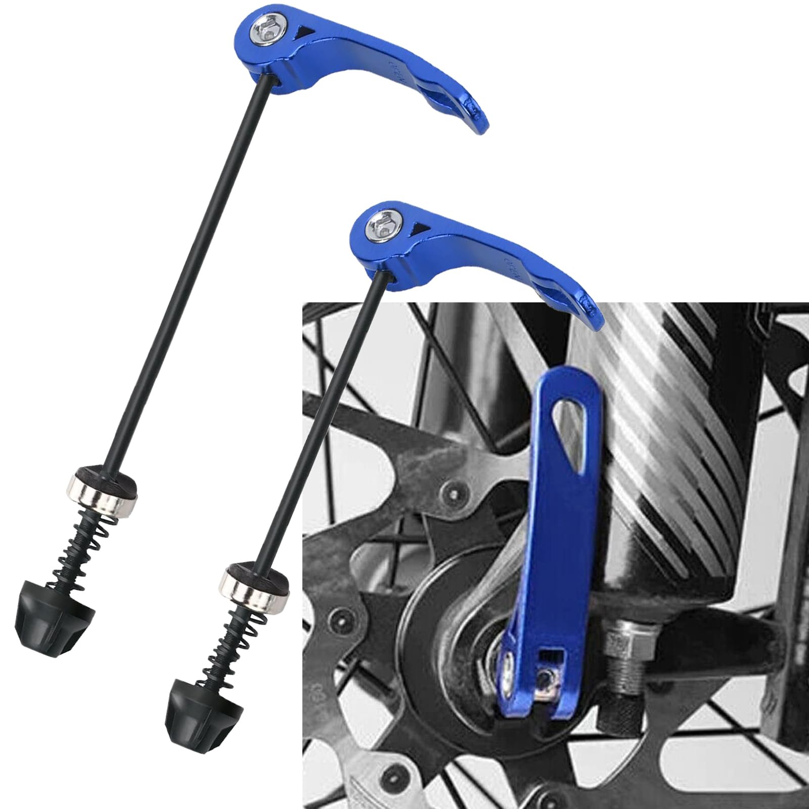 Brochettes Dégagement Rapide Vélo Axe à Dégagement Rapide Pour Vélo - Paire Avant/arrière - Alliage Titane TC4T - Rouge - Route Et VTT Axe Pour Vtt Vélo De Route