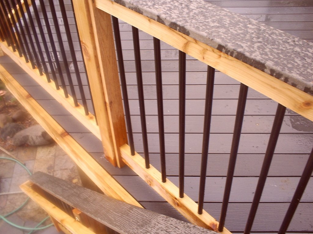 10 Pack 3/4 Inch Round x 36 Inch Length Staircase Deck Balusters Standard Plain Black Coated for Stair Deck Porch