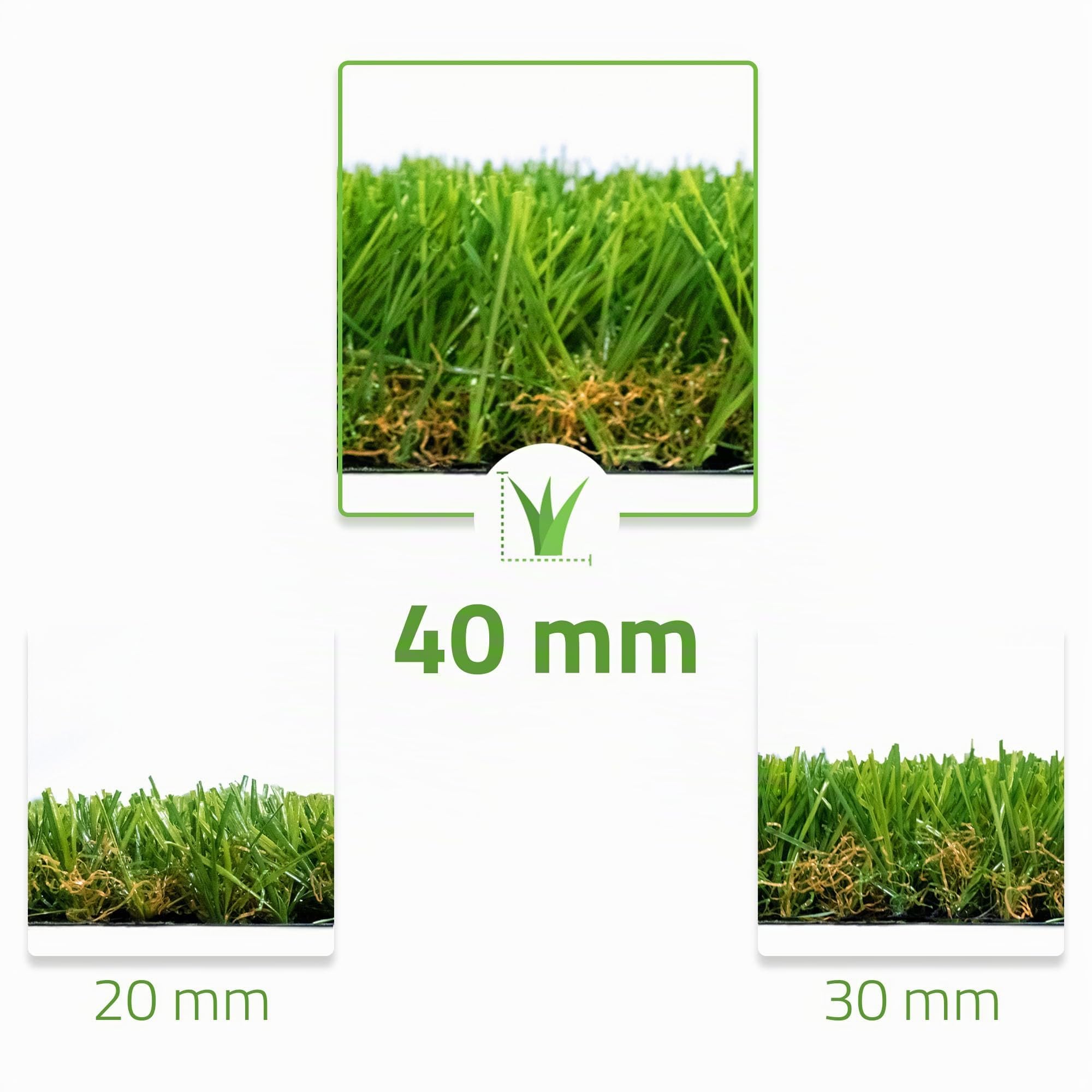 Casanoov Gazon synthétique PELMO 1m x 10m - 40mm