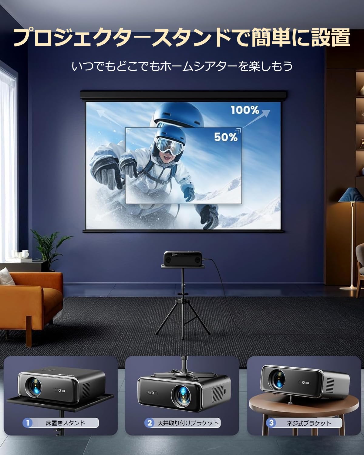 Amazon.co.jp: プロジェクター 4K 1400ASNI高輝度【Netflix&36WDoIby