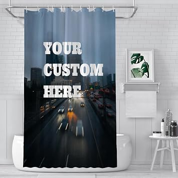 Custom Shower Curtain with Picture Photo Personalized Photo Shower Curtains with Waterproof for Bathroom - 72x78 Inch