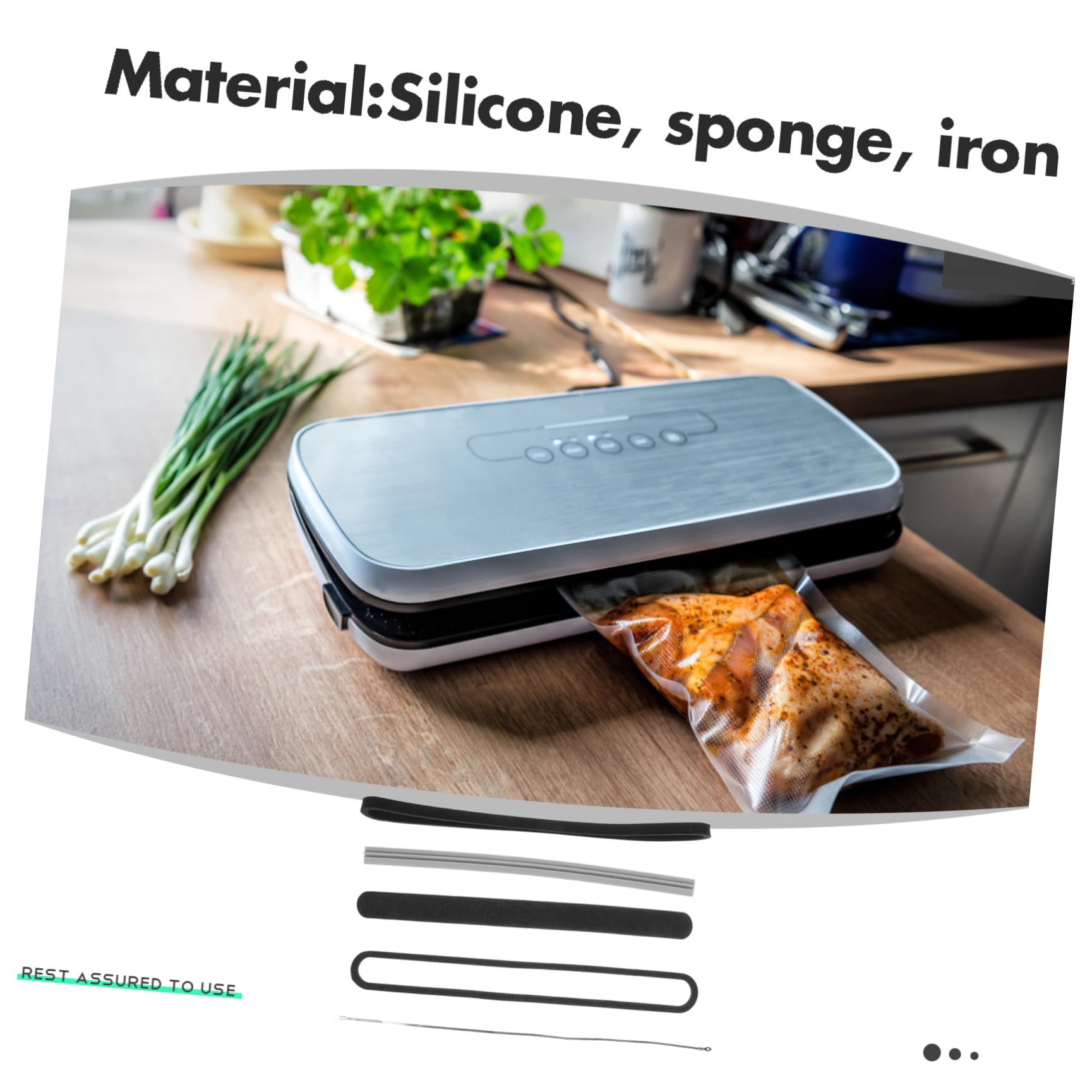 VALICLUD Macchina Spugna in Riscaldante Striscia Ricambi e Sottovuoto per Set Silicone Filo di Ferro per Sigillatura Stabile Uso Negozio e Confezionamento