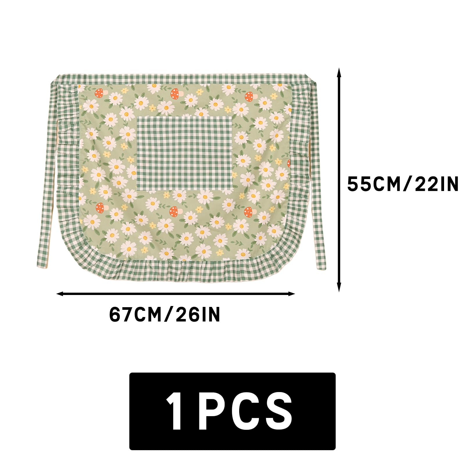 FAIRYGATE Floral Aprons for Women - Flower Neck Aprons for Cooking Gardening & BBQ - Easy Clean, FGHJA5552 - Image 2