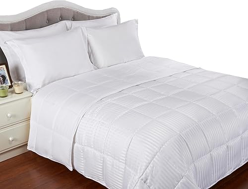 Miniatura 2 de Manta grande para toda estación hecha de plumón sintético, reversible, Microfibra, Blanco, King