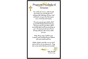 Novena Prayer Seven Sorrows of the Blessed Virgin Mary Holy Card with Gold Accents