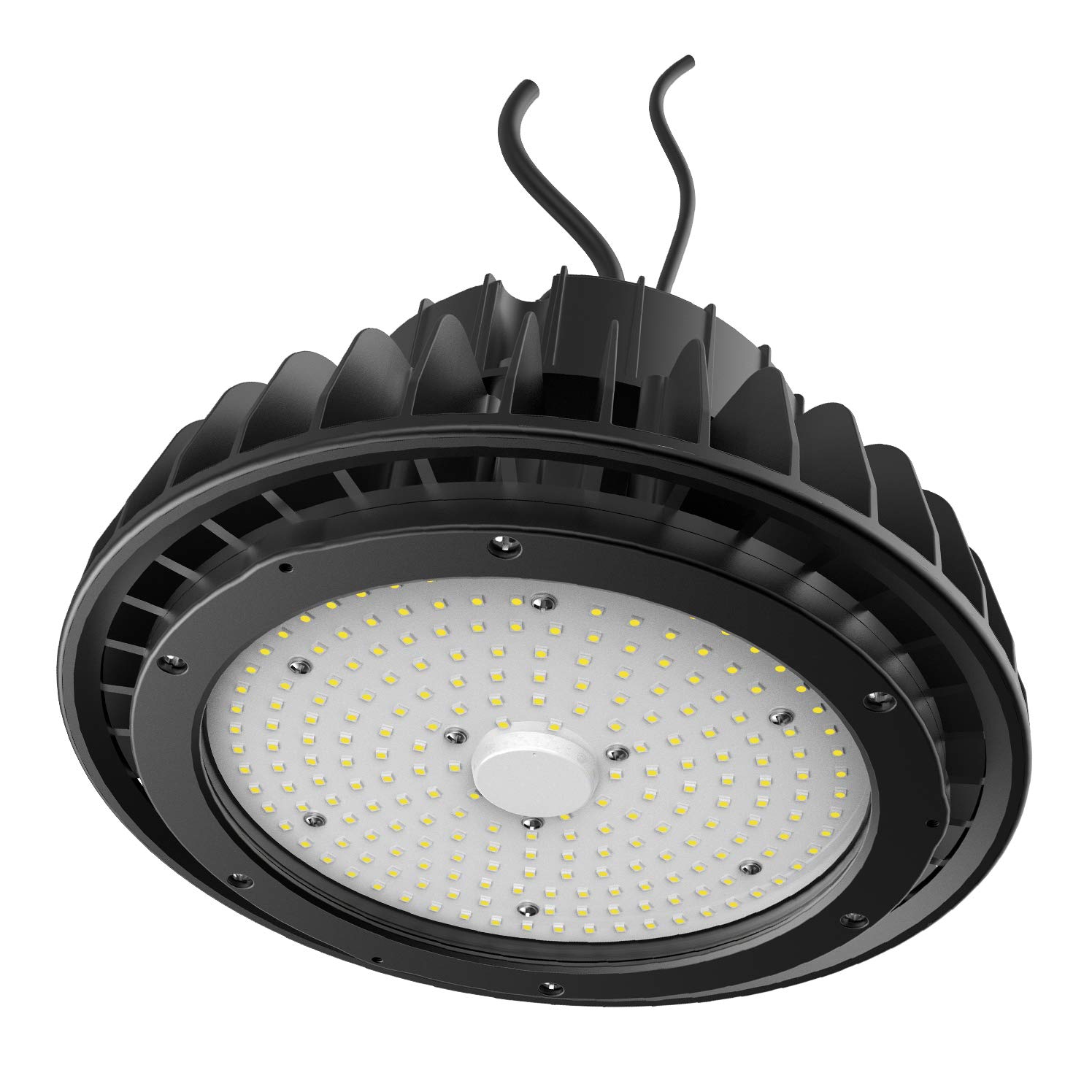 ASD150W UFO LED High Bay Light 5000K Daylight 20500lm 1-10V Dimmable 277V 480V Waterproof IP69K Eqw.230W MH/HPS, Safety Rope Included, Commercial Shop Workshop Garage Factory, UL & DLC Premium Listed