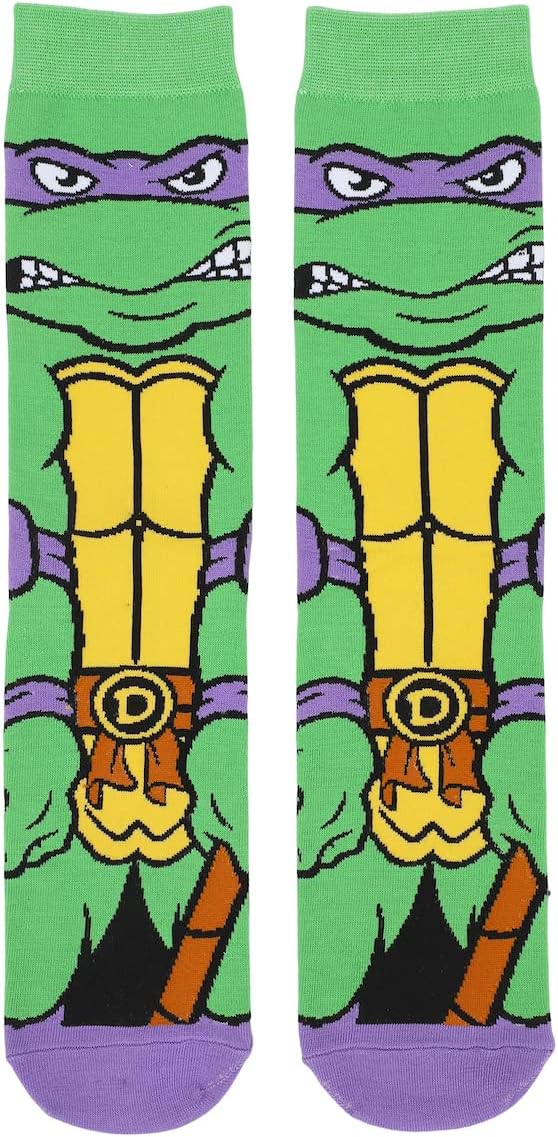 Bioworld Teenage Mutant Ninja Turtles Animigos Men’s Crew Socks - Image 3