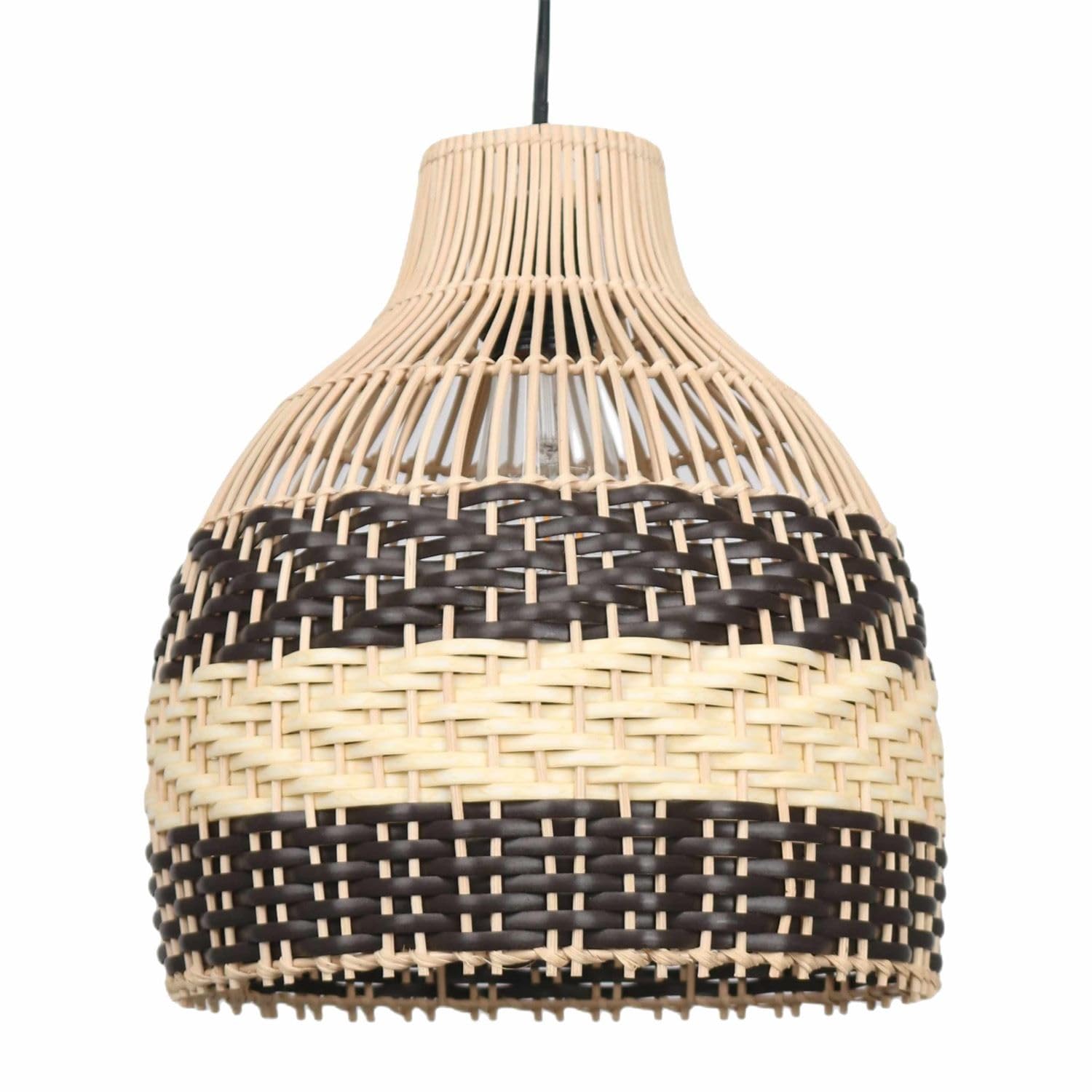 First Choice Lighting Tanya Natural Rattan Mix Pendant Lightshade from B&Q