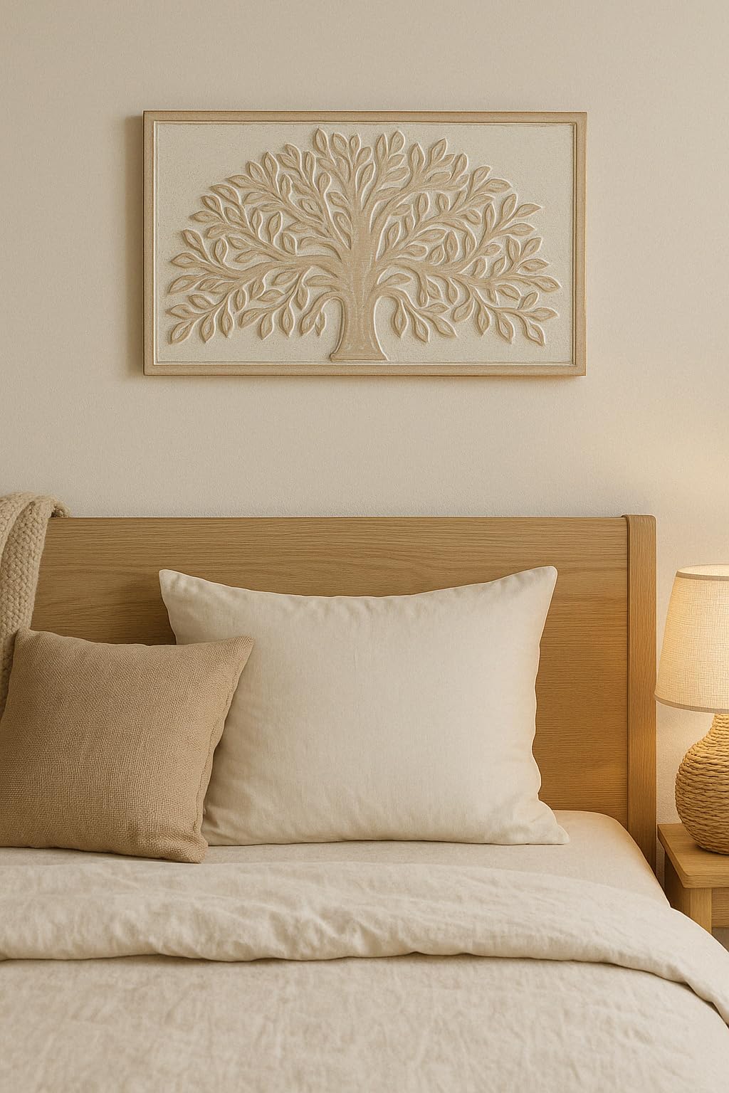 Vidal Regalos Tableau décoratif en bois représentant l'arbre de vie 40x25 cm