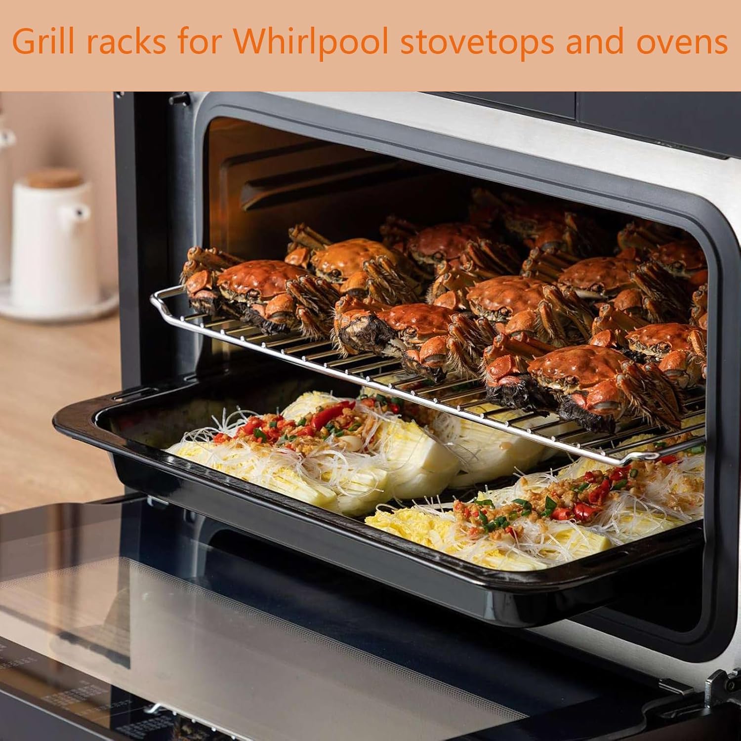 24 1/8" Oven parts Shelves Replacement for Whirlpool Range Oven Rack W10268578 WPW10268578 W11520287 W11173792, 2 Pack