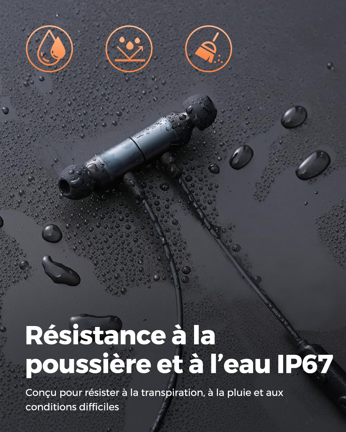 truefree HD-200 Écouteurs Bluetooth in-Ear Tour de Cou Magnétiques, Casque Bluetooth 6.0, 11mm Double Aimant, Son 360°, Appels IA Clairs, 20h Autonomie, IP67 Étanche, Mode Jeu, Double Connexion