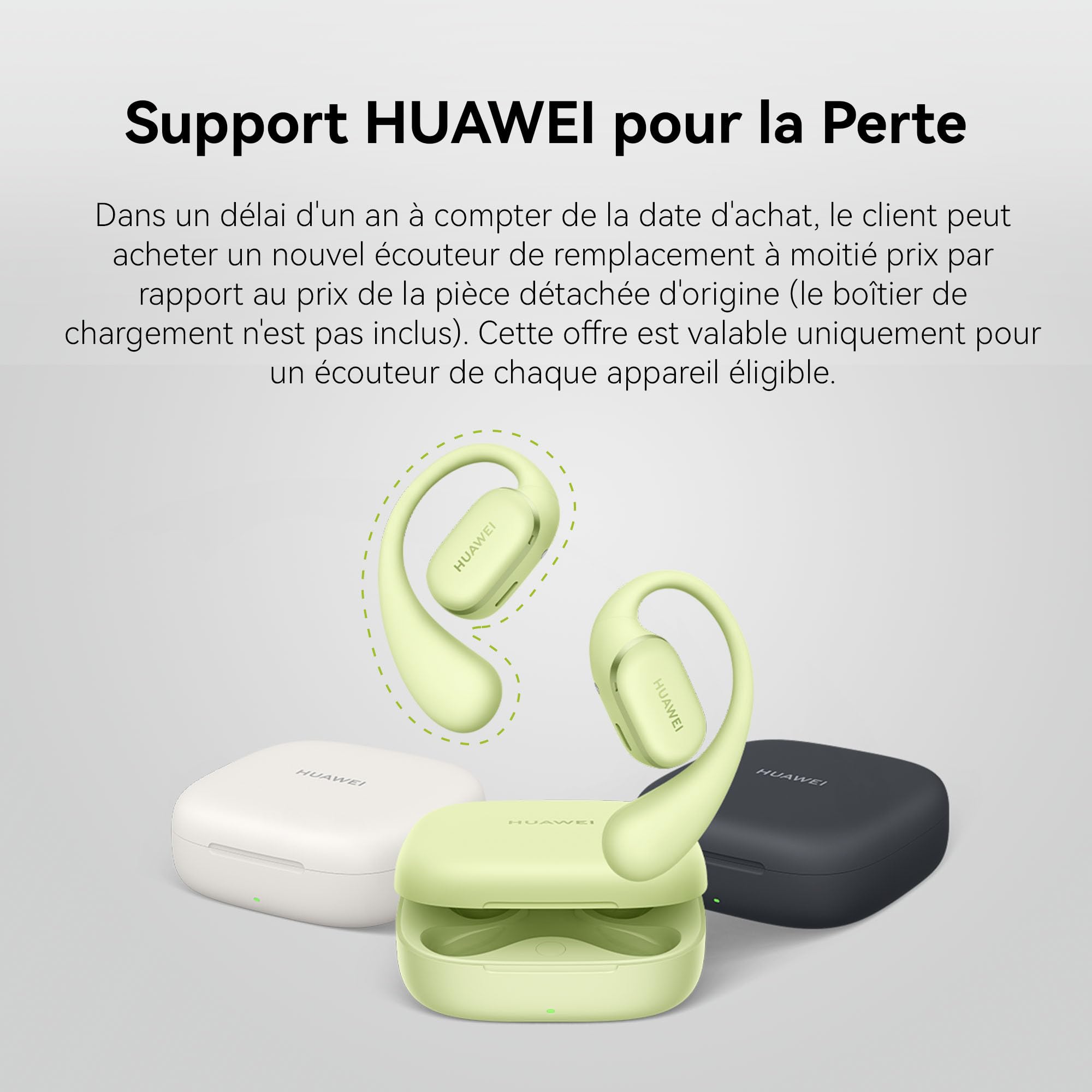 HUAWEI FreeArc écouteurs Ouverts, écouteurs sans Fil, Jusqu'à 28 h d'autonomie, Résistants à l'eau IP57, Ecouteurs pour Le Sport, Appels Ultra Stables, avec iOS, Android et Windows, Noir