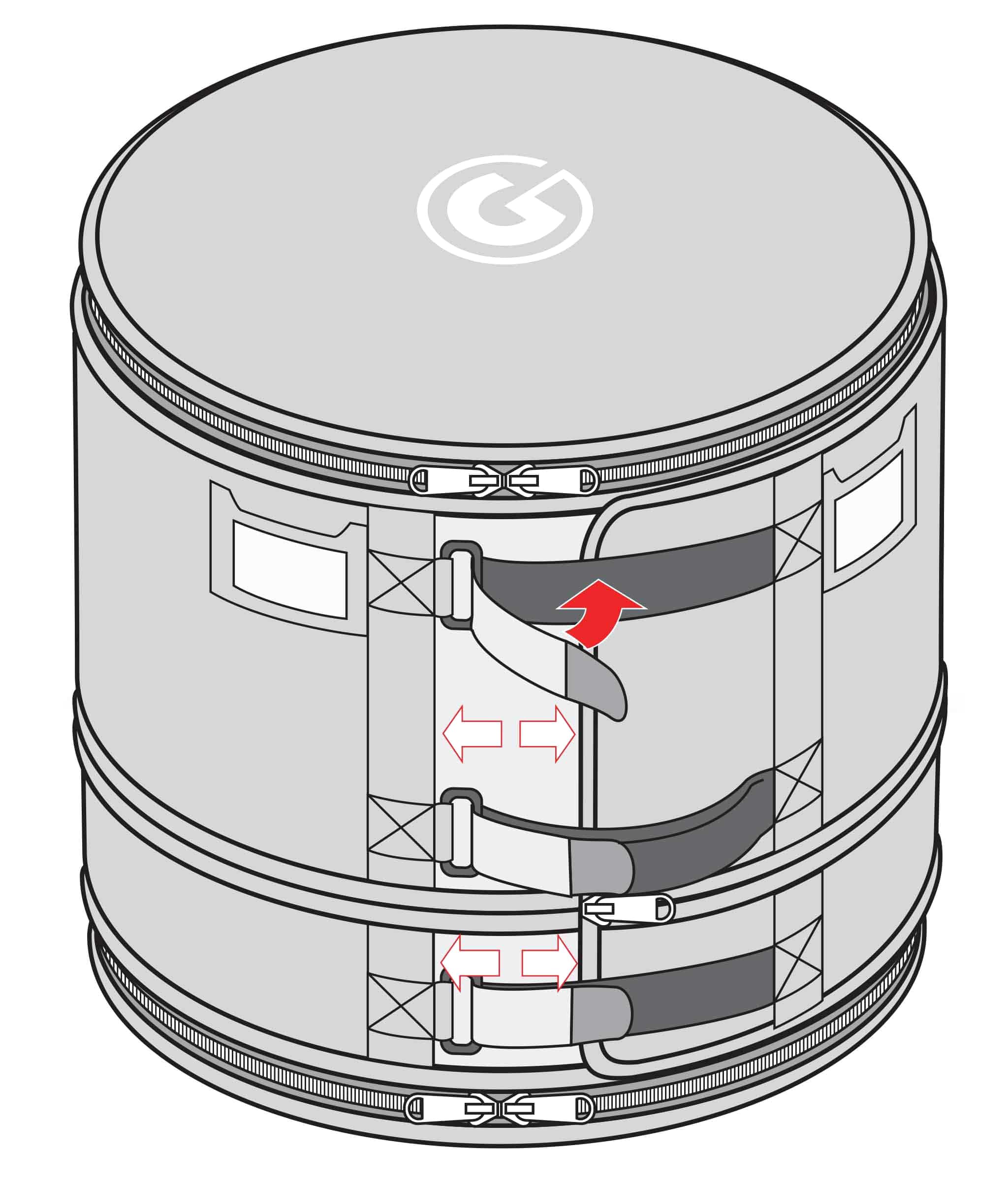 Gibraltar GFBT12 12-Inch Mounted Tom Flatter Bag