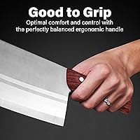 Vista 5 de TJ POP Chinese Chef Cleaver, 7.5 Inch Stainless Steel Knife with Ergonomic Handle, Ultra Sharp Kitchen Knife for Home and Restaurant