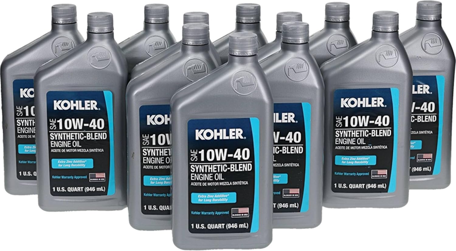 Kohler 25 357 70-S (Case of 12) SAE 10W-40 Synthetic-Blend Engine Oil and Fuel Treatment
