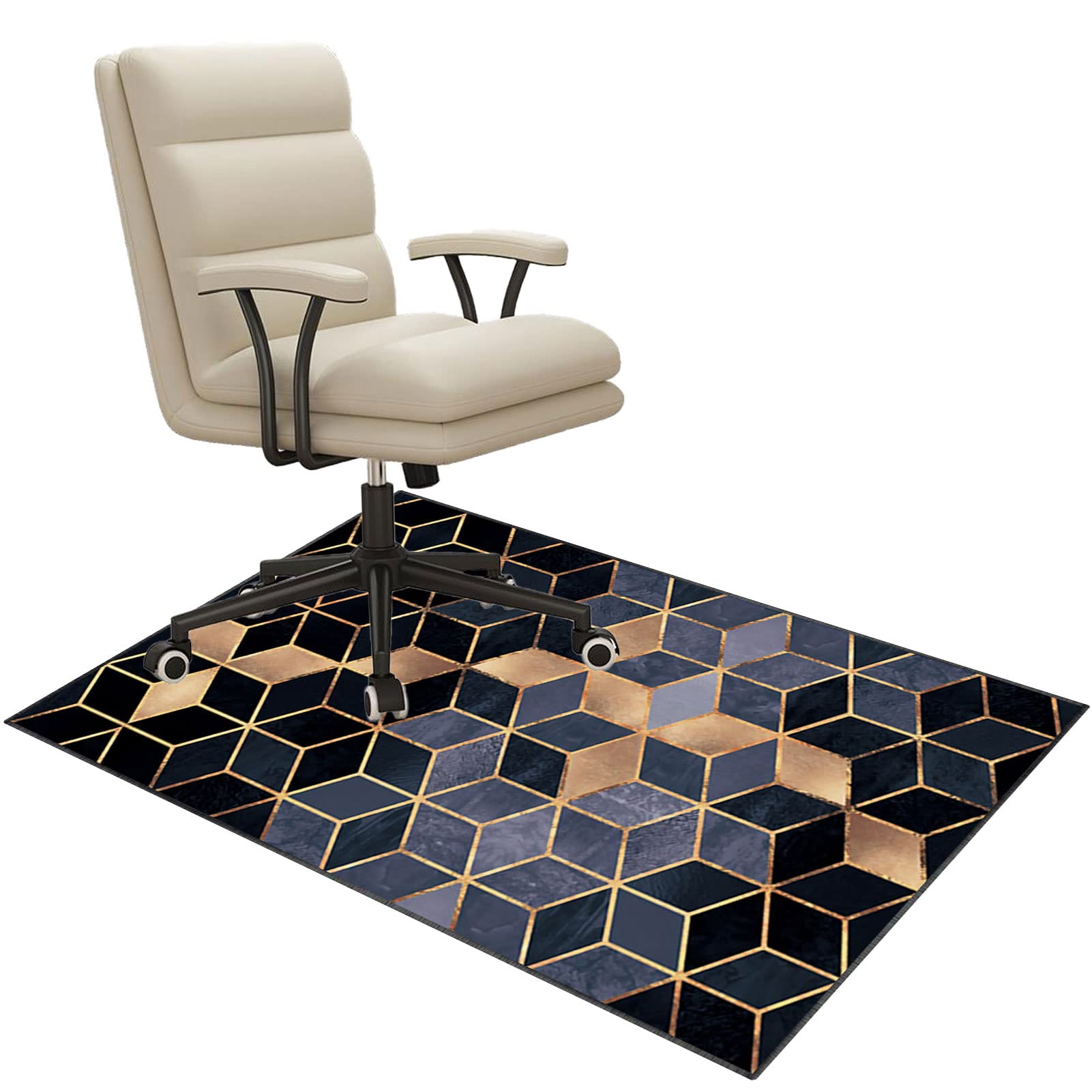 EYZO 90 × 120 cm Chair Mat For Carpeted Floor, Office Chair Mat, Gaming Chair Mat, Multi-Purpose Carpet Protector Rug, Desk Chair For Carpeted Hardwood Floor, Protects Floors, Computer Floor Mat