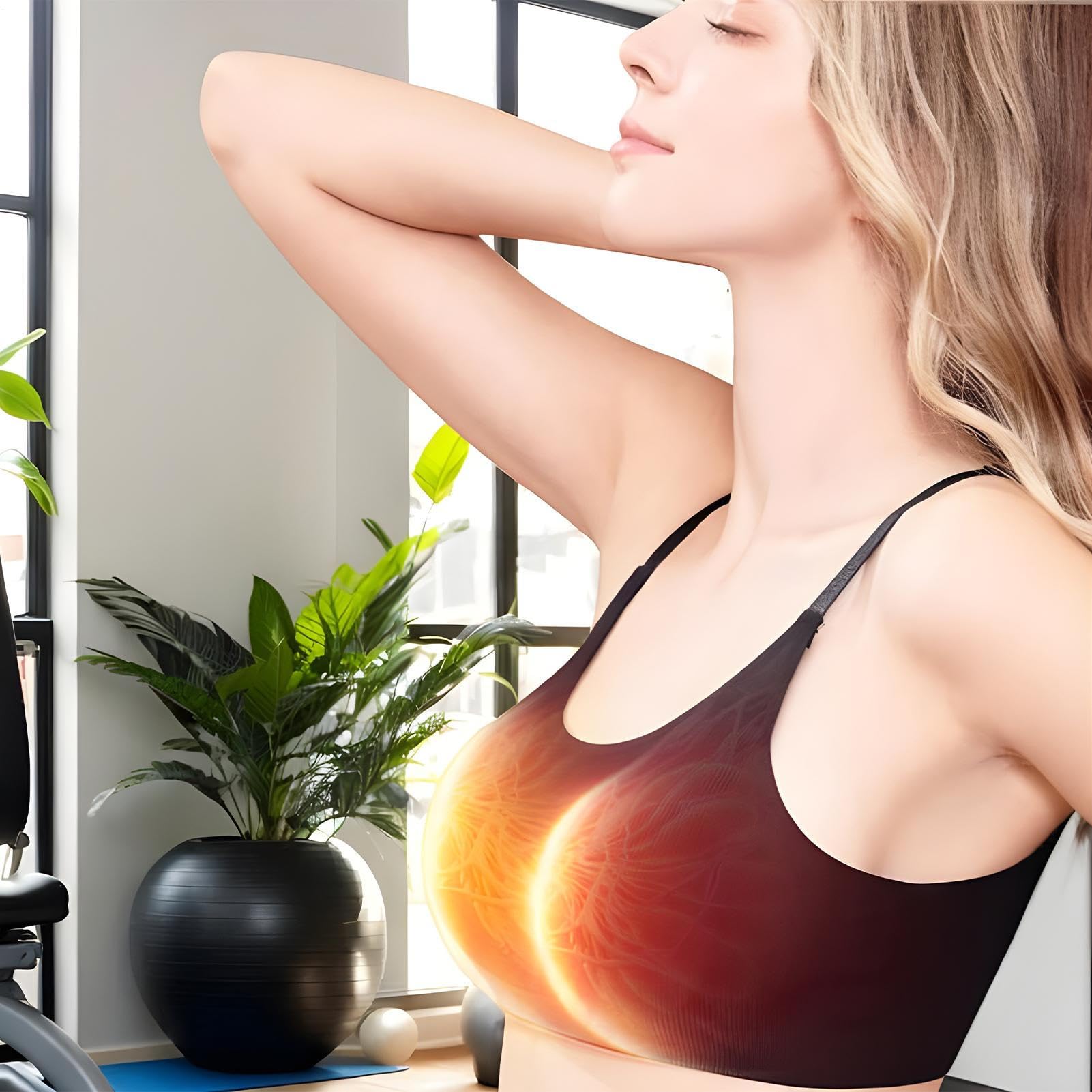 Soutien-Gorge Massant Pour Poitrine, Enceinte Brassière Chauffante | Masque Massant Poitrine, Soutien-Gorge Massants Amplificateur De Volume, 3 Programmes, Allaitement, Grossesse Et Postpartum