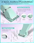 Rasoir Électrique Étanche pour Bikini Femmes, Rasoir Rechargeable pour Épilation des Jambes et Poils Pubiens avec Lames en Céramique Amovibles IP7X Tête Lavable, Utilisation Humide et Sèche, Vert