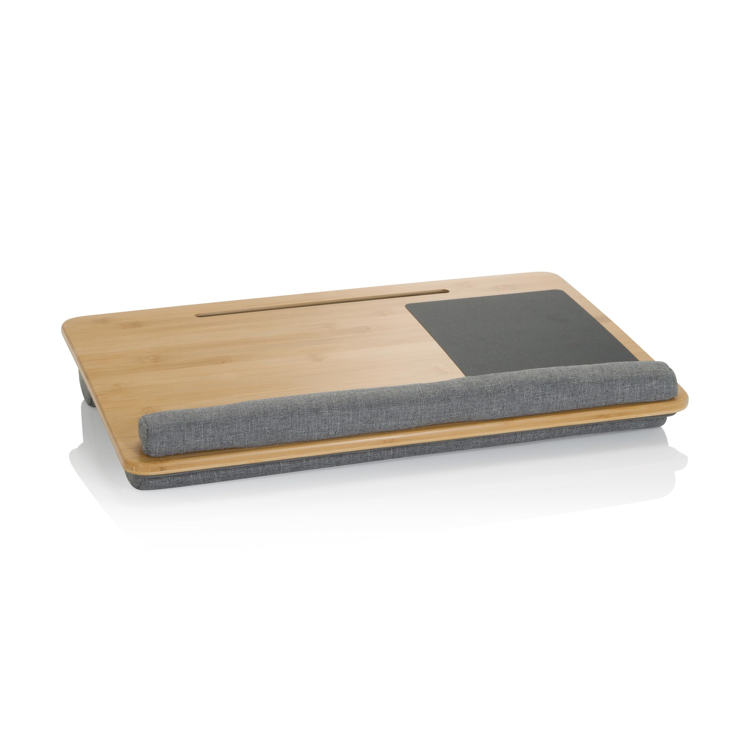 hjh OFFICE Comfiap 830056 Tapis pour Ordinateur Portable en Bambou Gris 55 x 36 cm