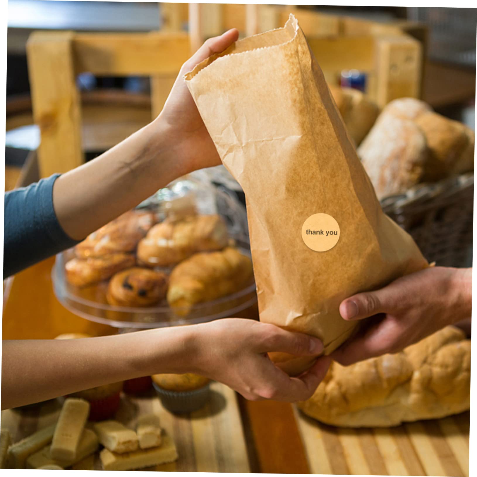 STOBOK 6rotoli Etichette Adesive Rotonde Rulli Etichette Bianche Autoadesive Per Conservazione Per Barattoli Sacchetti e Biglietti Di Ringraziamento Adesivi Per Facili Da Applicare e