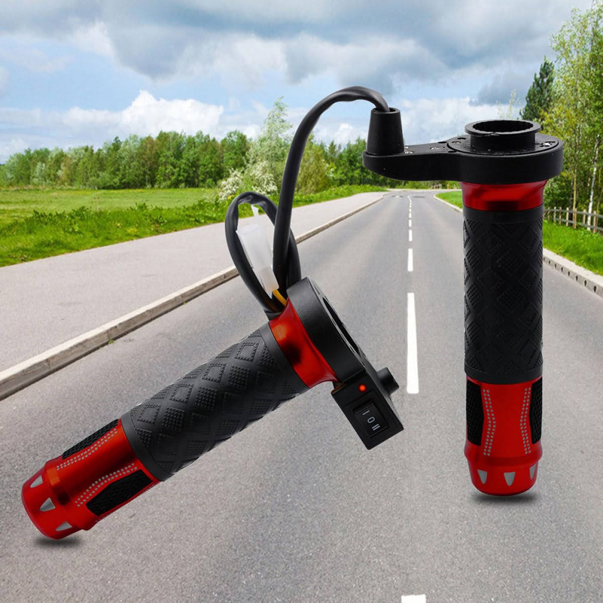 1 Paire poignée électrique de poignée chauffante Scooter Poignées chauffantes pour Scooter Motos électriques Guidon Electrique Guidon de chauffé à Chaud réaménager