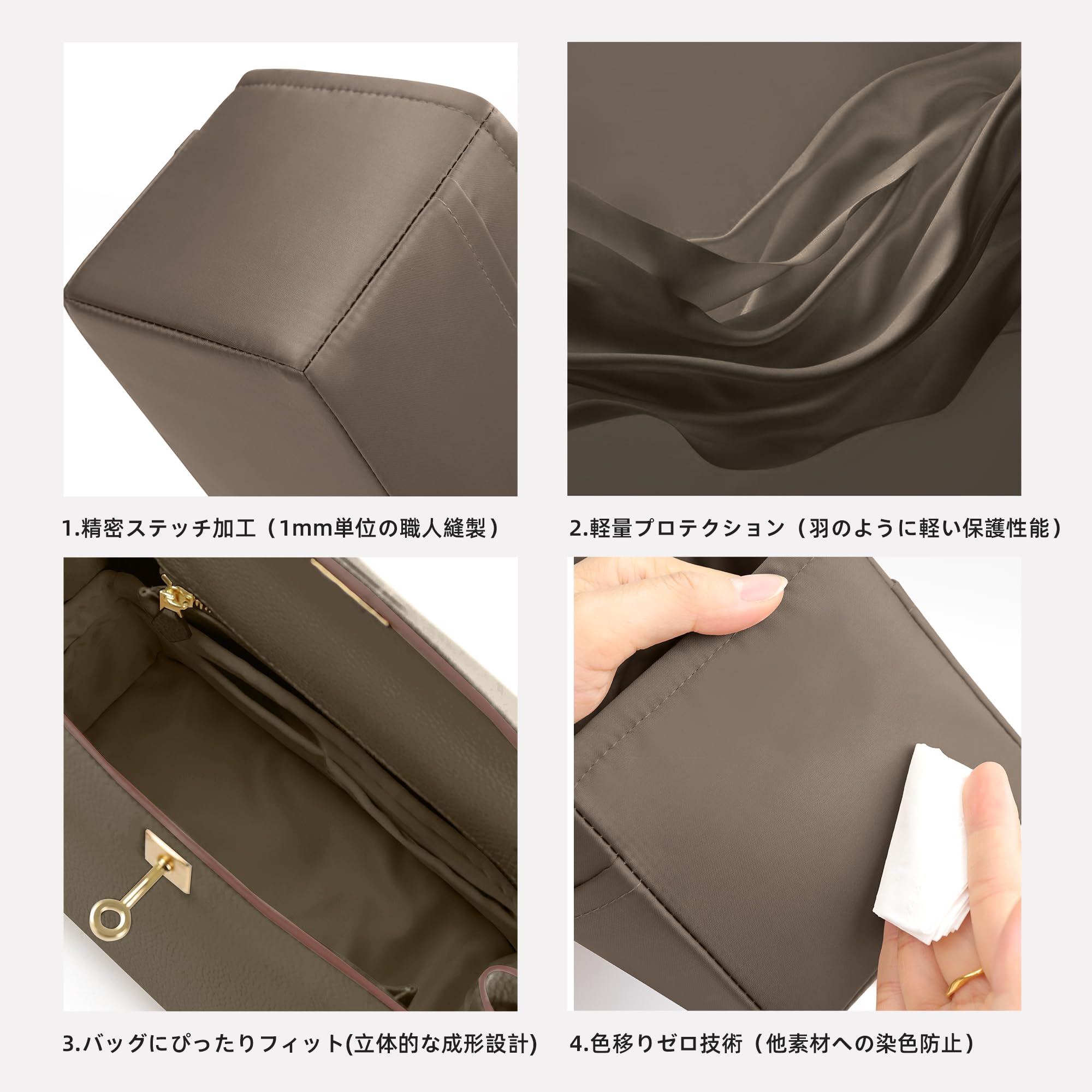 cccmalie　シーマリー　バーキン25用バッグインバッグ　オーガナイザー Amazon.co.jp: バーキン用 バッグインバッグ グレー 25 30 35