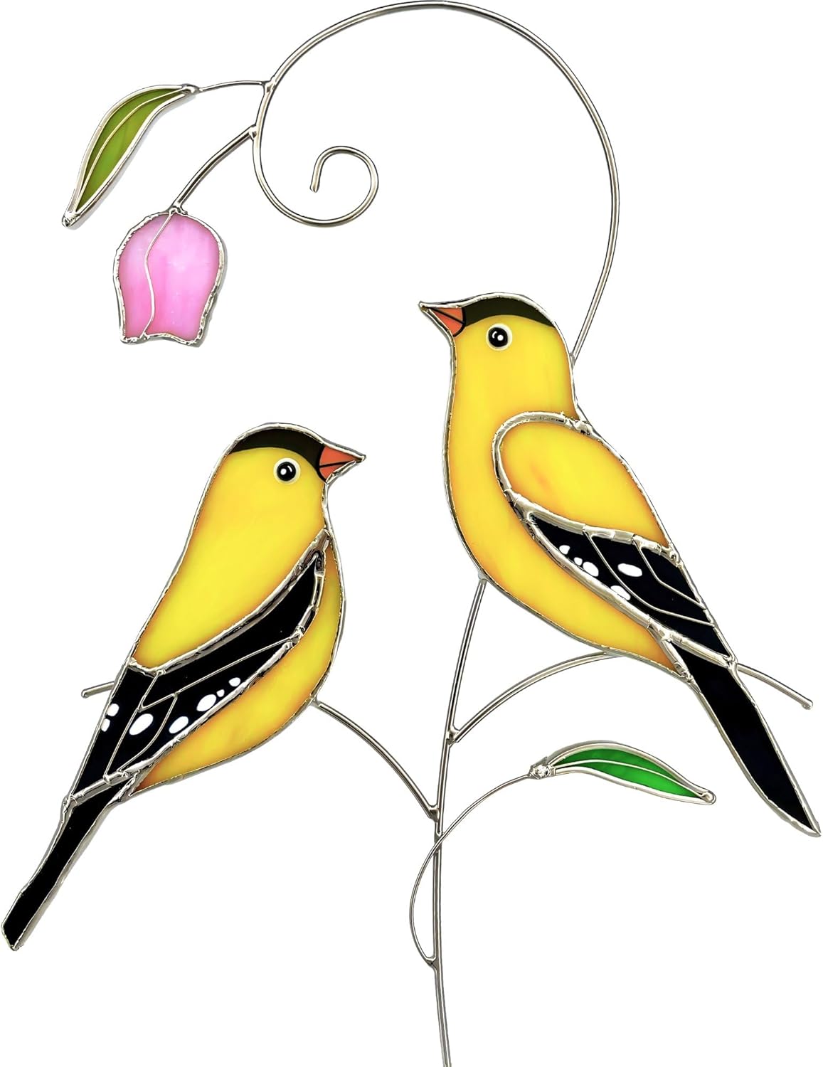 Goldfinch Stained Glass Suncatchers for Garden Windows, Patios & Balconies | Bird Lover Decor Review