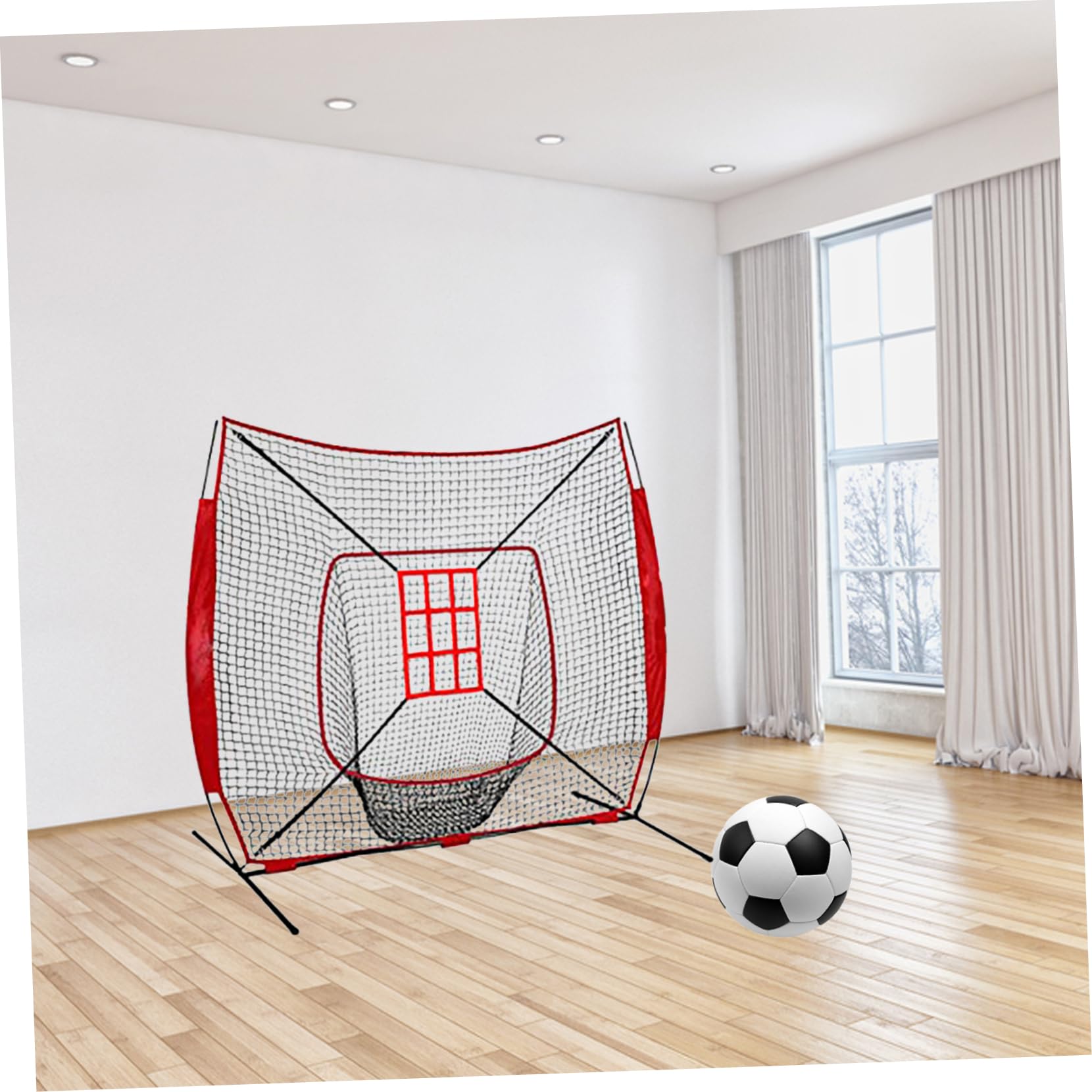 GOOHOCHY Football Training Equipment Nylon Material Training Net Practice Net for Indoor Use Football Accessories