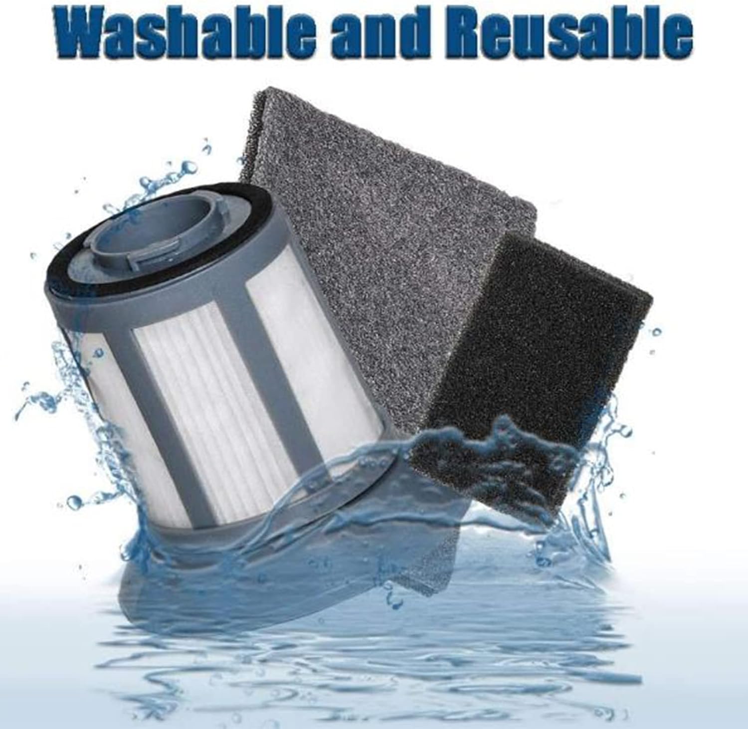 VideoPUP 2set Dirt Cup Filter Assembly Compatible with Bissell Bagless Canister Vacuum VC14F1-FV VC14K1-FG C1-145B 6489 64892 64894 Vacuum Cleaner Filter with a Green Brush