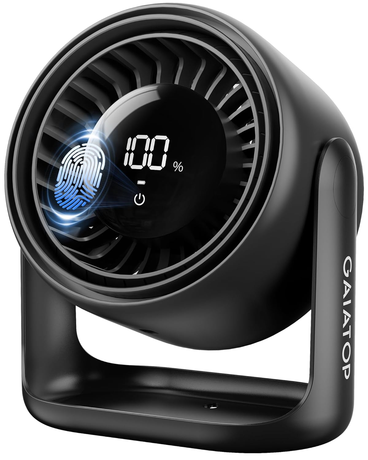 Gaiatop Desk Fan with Touch Control 4000mAh Battery 5 Speeds Ultra Quiet Bedroom Fan with LED Display 90