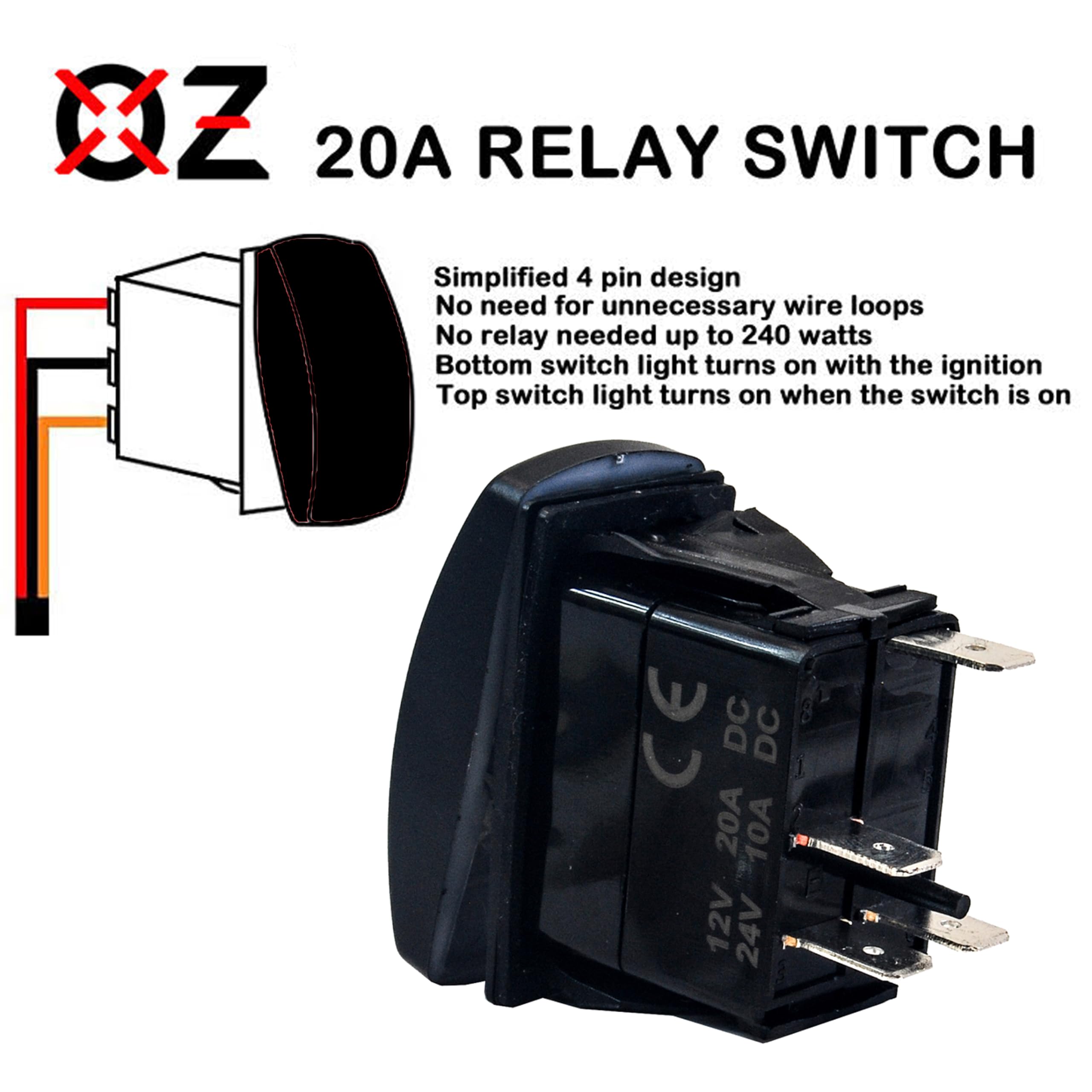 Amazon.com: OZ-USA Spot Light On/Off Rocker Switch Pulse