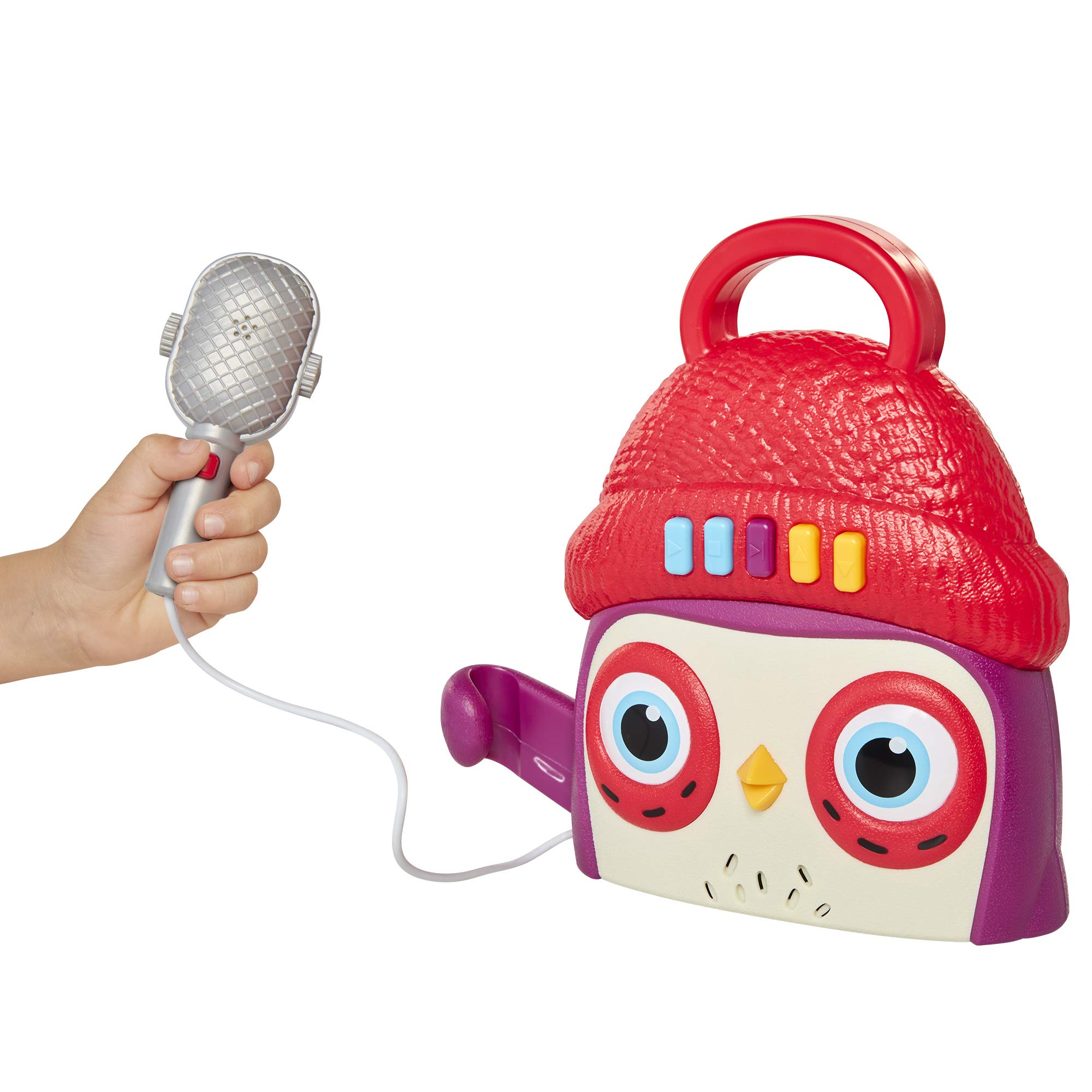 Owl Kids - Máquina de karaoke con micrófono, juguetes preescolares, jugador, parada, botones de volumen 3