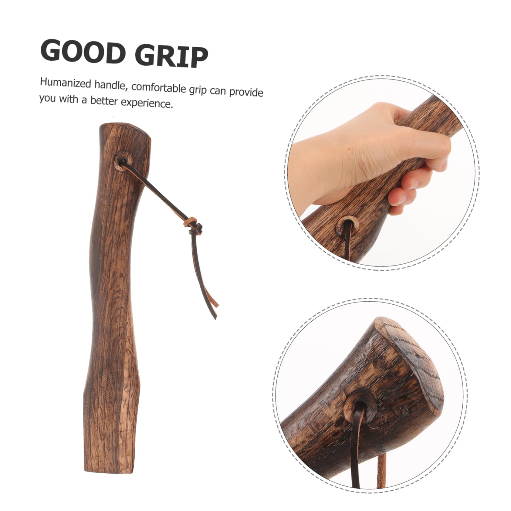 Toddmomy Wooden Hatchet Handle Replacement Wood Axe Handle for Easy Installation Use for Camp Gear and Outdoor Activities