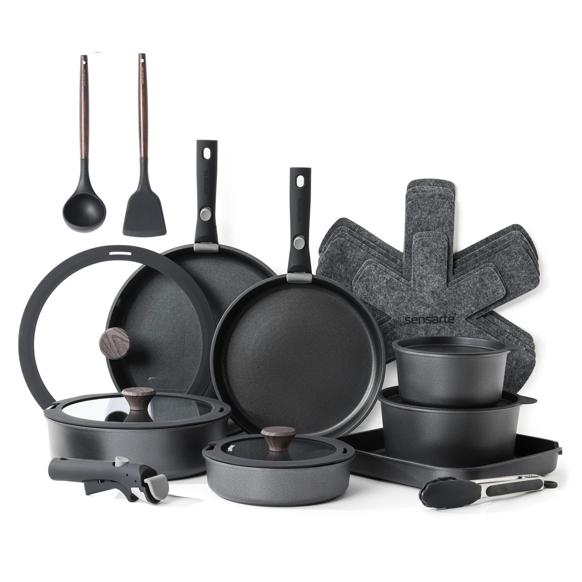 SENSARTE 24 Piece Pots and Pans Set