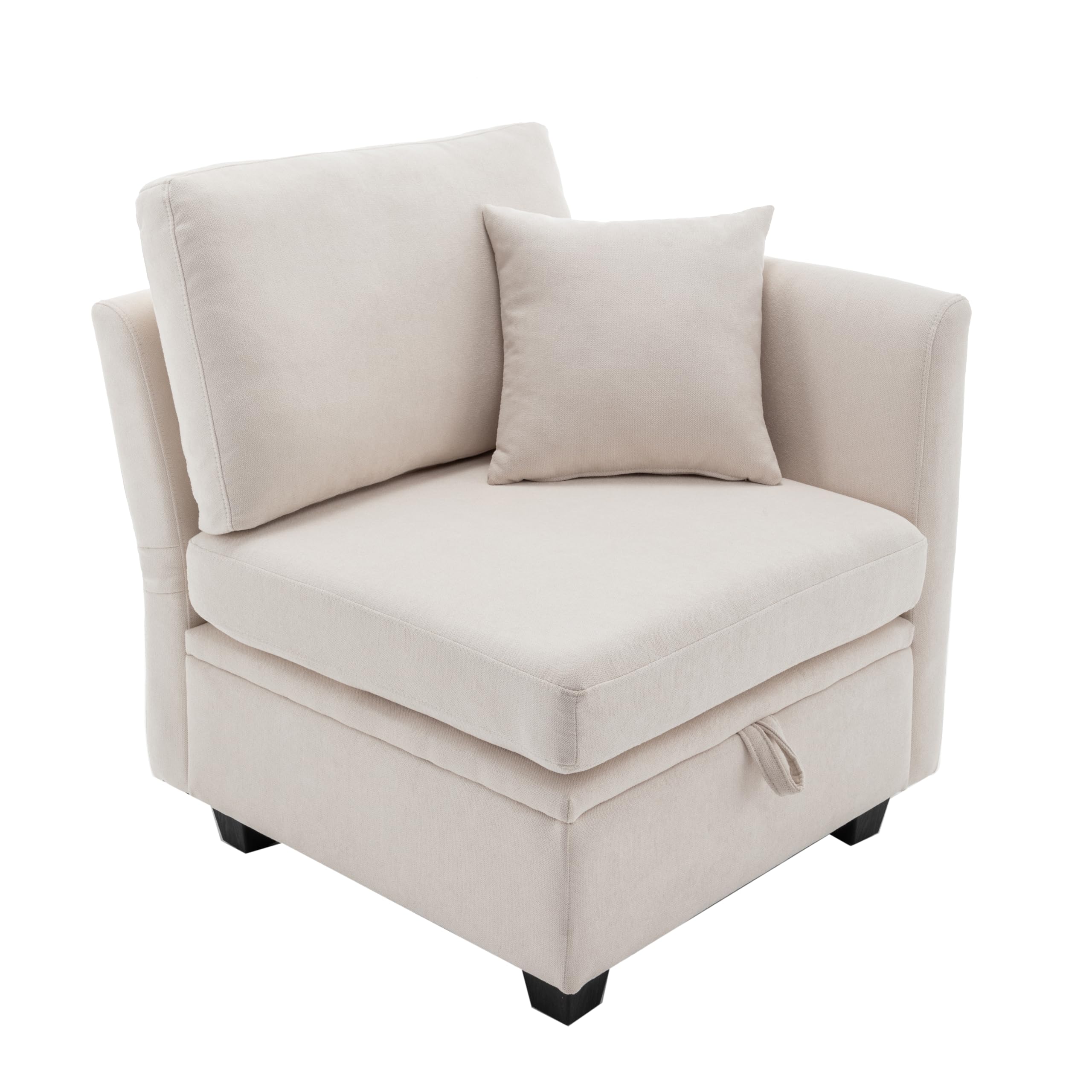 FONTOI Single Seat Sofa with Storage Seats Deep Seat Couches for Living Room Upholstered Fabric Modern Single Lounge