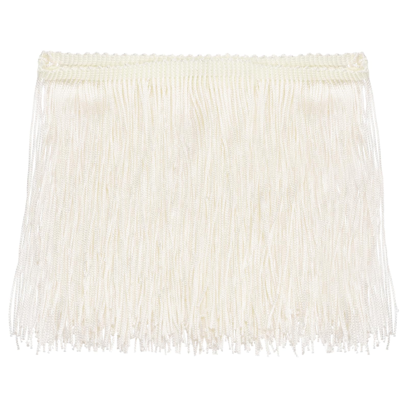 sourcing map 10 Yards 6 Inch Chainette Fringe Trim Tassel Sewing Lace Trim Polyester Fringe Trim Ribbon for DIY Sewing Crafts Clothing Lamp Shade Decoration, Beige