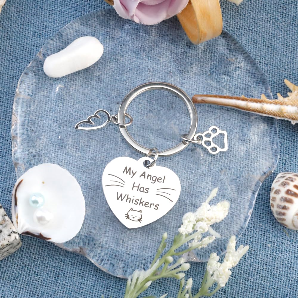 Fodfgxf Cat Memorial Keychain,Easter Basket Fillers, Cat Remembrance Gift, Pet Memorial Gifts, Sympathy Gift - Image 3