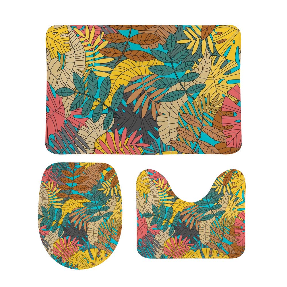 Tapis de bain antidérapant intérieur extérieur absorbant lot de 3 tapis cuisine