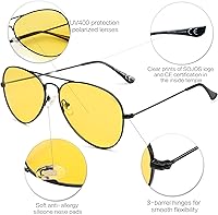 Vista 10 de SOJOS Classic Aviator Polarized Sunglasses for Men Women Vintage Retro Style Negro