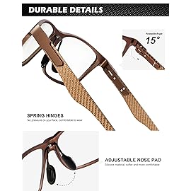 ANYLUV Blue Light Blocking Glasses Men Computer Gaming Glasses Lightweight Al-Mg Metal Anti Eyestrain Eye Protection