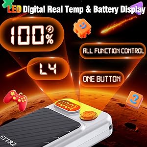 Electric Hand Warmers Rechargeable 2 Pack, Magnetic AI Hand Warmers with LED Display & 4 Levels, Portable Pocket Heater, Gifts for Christmas, Camping, Golf, Raynauds, Hunting, Women & Men